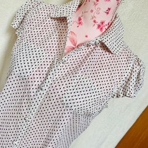 Banana Republic sweet Peter Pan collar puff sleeve